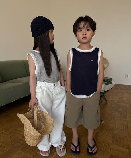 【OUR】layered tank top【90-160cm】
