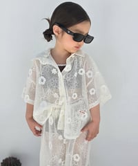 【予約商品】【ELLYMOLLY】see-through flower 編み setup【80-130cm】