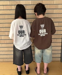 【OUR】back print logo tee【90-160cm】