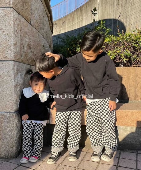 【Melia. original】checker "straight" pants -junior-