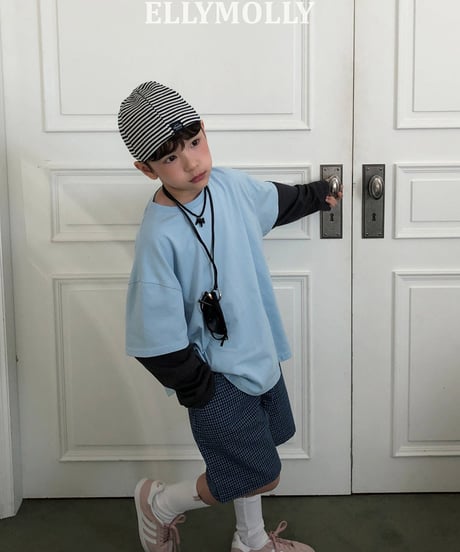 【予約商品】【ELLYMOLLY】check half pants【80-130cm】