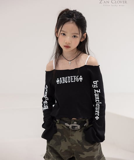 open shoulder long tee【70-150cm】
