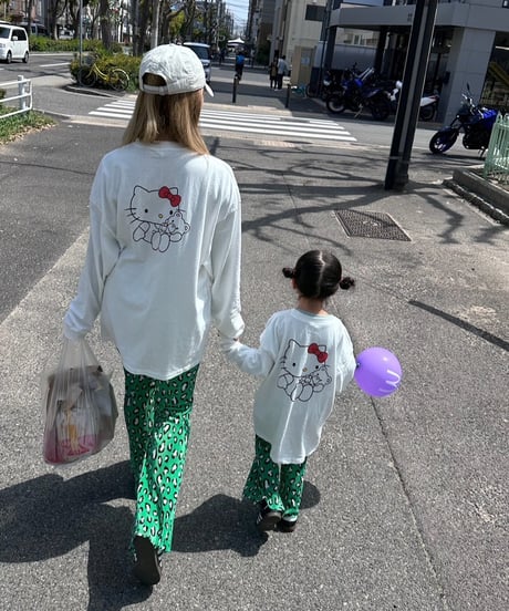 kitty backprint long tee -ＭＯＭ-