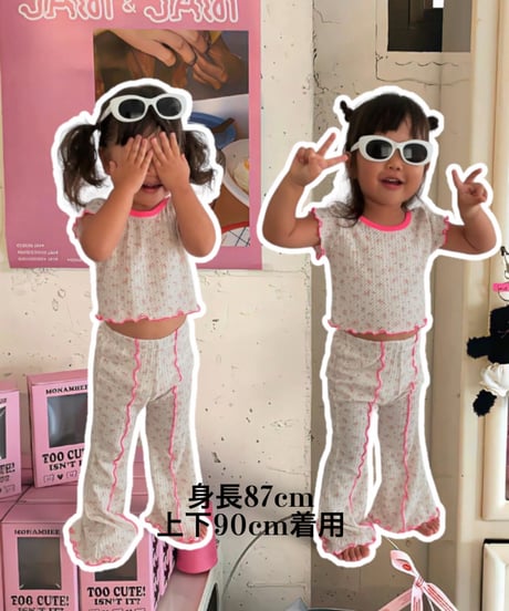 【Melia.original】Flower mellow set up※トップス※