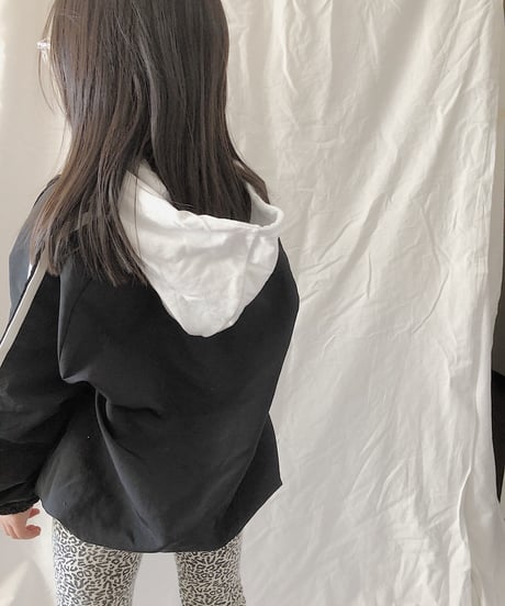 simple layered hoodie tops 【90-150ｃｍ】