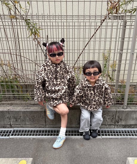【Melia.original】Leopard half zip setup -トップス-