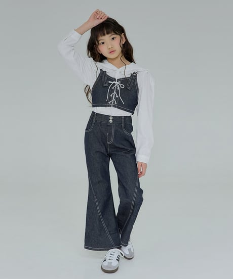 denim flare pants【100-160cm】