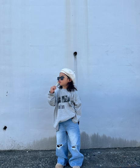 design print long tee【80-150cm】