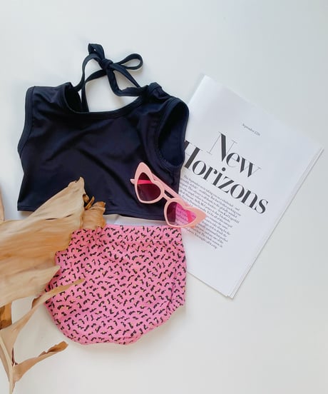 【Melia.original】Lame' leopard swim wear