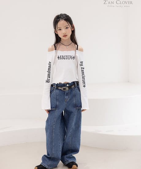 open shoulder long tee【70-150cm】