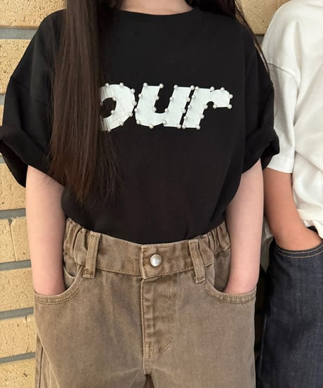 【OUR】studs logo tee【90-160cm】