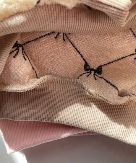 【Melia.original】Boa ribbon half zip pullover ※トップス※