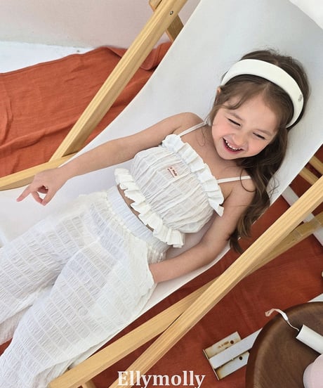 【予約商品】【ELLYMOLLY】shirring set up【80-130cm】
