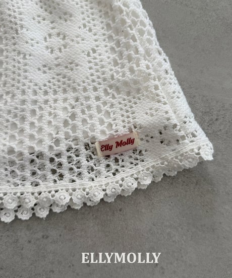 【予約商品】【ELLYMOLLY】クロシェ編み lace set up【80-130cm】