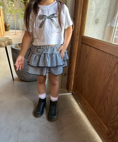 check frill mini skirt【90-150cm】