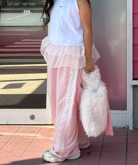 nylon side lace line pants【80-150cm】