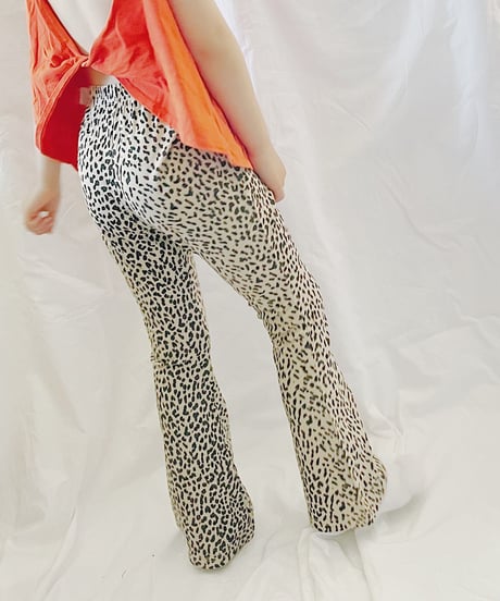 【Melia. Original】animal flare  pants  -junior-