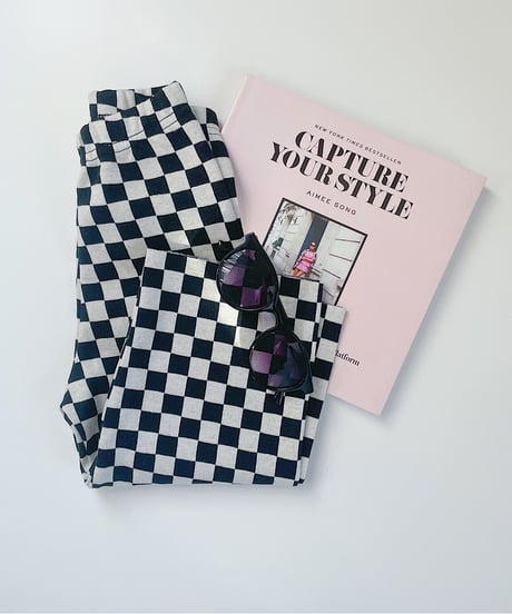 【Melia. original】checker "straight" pants