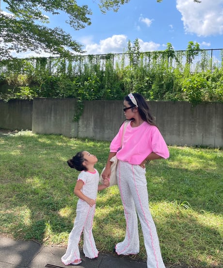 【Melia.original】Flower mellow flare pants -MOM-