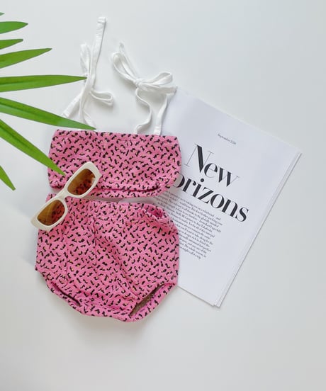 【Melia.original】Lame' leopard swim wear