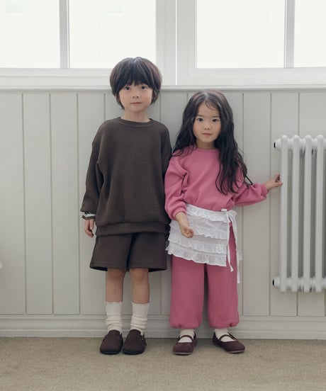 【LITTLE HI】【予約商品】rib knit setup-short pants-【80-120cm】