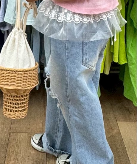 damage denim pants【80-150cm】