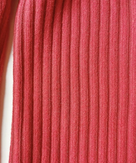【Melia.original】Red rib  flare pants  -junior-