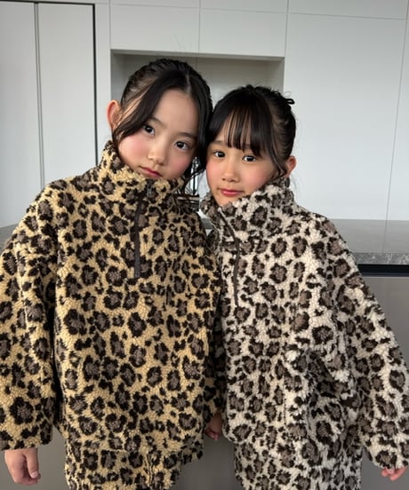【Melia.original】Leopard half zip setup -トップス-