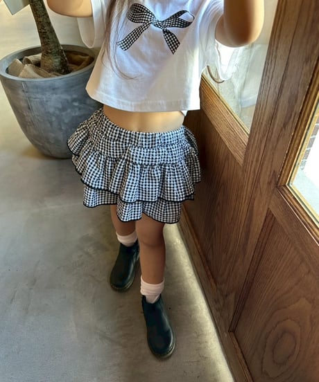 check frill mini skirt【90-150cm】