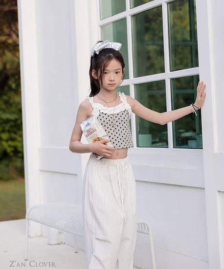 【予約商品】【ZANCLOVR】dot frill short tank【70-150cm】