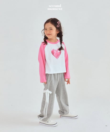 heart raglan long tee【90-150cm】
