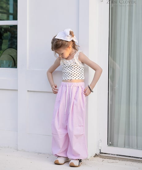 【予約商品】【ZANCLOVR】dot frill short tank【70-150cm】