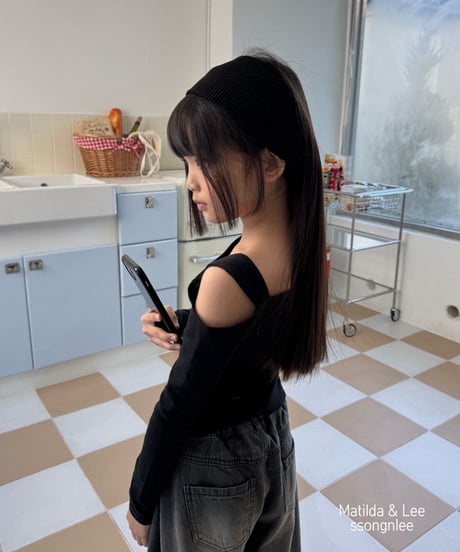 one shoulder long tee【80-150㎝】