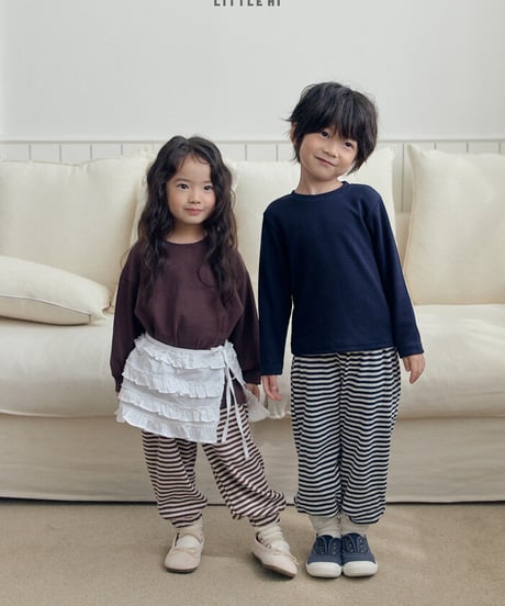 【LITTLE HI】【予約商品】rib knit setup-tops-【80-120cm】