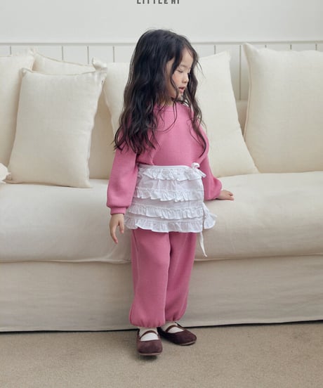 【LITTLE HI】【予約商品】rib knit setup-short pants-【80-120cm】