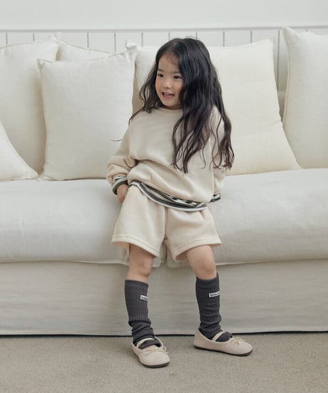 【LITTLE HI】【予約商品】rib knit setup-short pants-【80-120cm】
