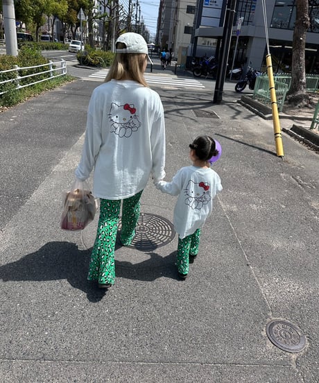 kitty backprint long tee -ＭＯＭ-