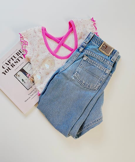 【Melia.original】Flower mellow set up※トップス※