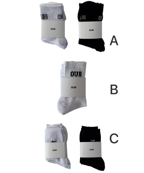 【OUR】LOGO SOCKS 3P SET
