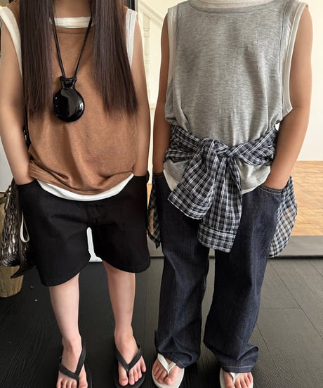 【OUR】layered tank top【90-160cm】