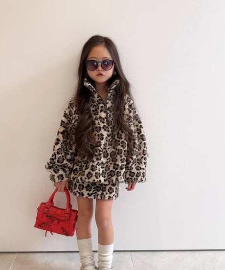【Melia.original】Leopard half zip setup -トップス-