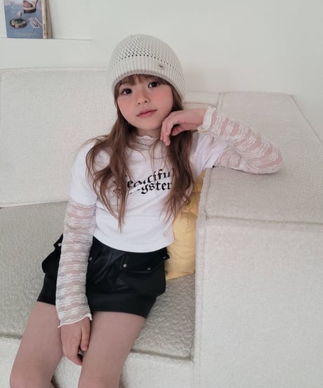 ”beautiful ”crop tee【80-130cm】