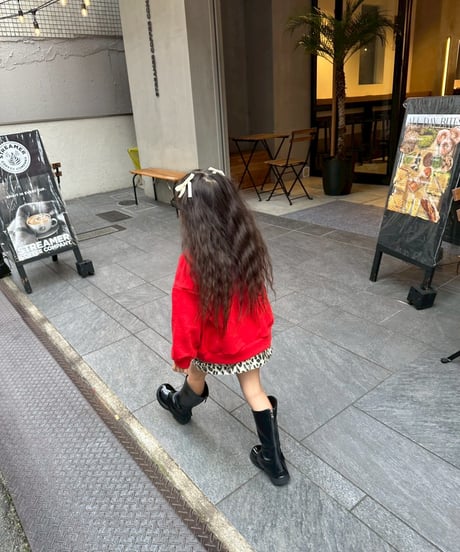 RED simple sweat pullover【90-160cm】