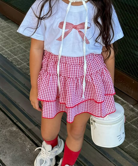check frill mini skirt【90-150cm】