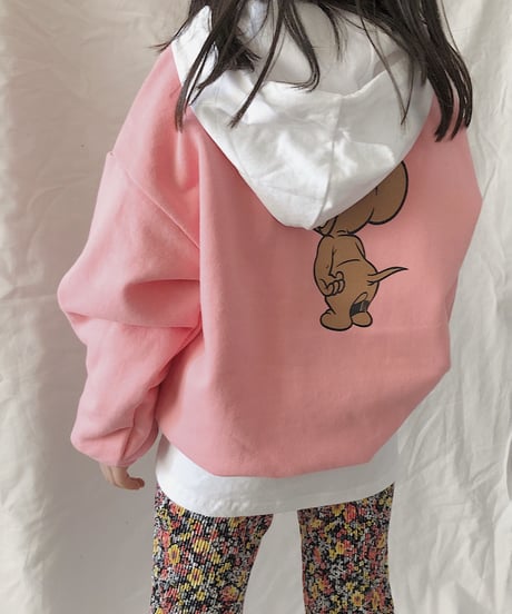 simple layered hoodie tops 【90-150ｃｍ】