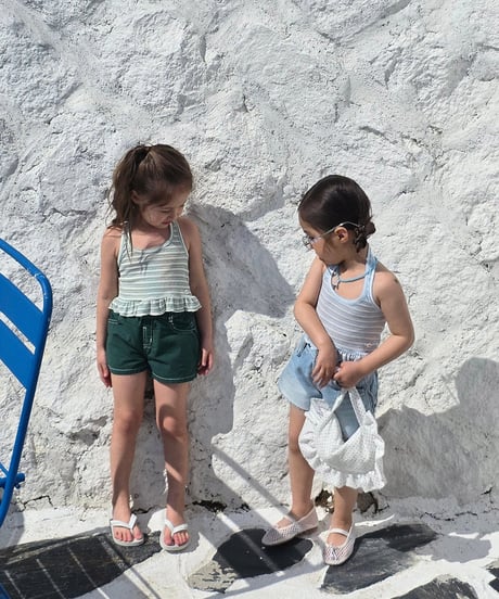【予約商品】【ELLYMOLLY】Simple cutoff denim short pants【80-130cm】