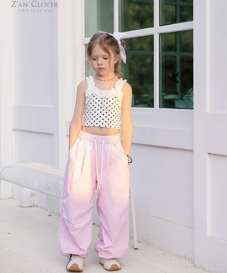 【予約商品】【ZANCLOVR】dot frill short tank【70-150cm】