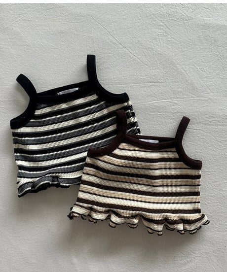 border waffle camisole 【80-130cm】