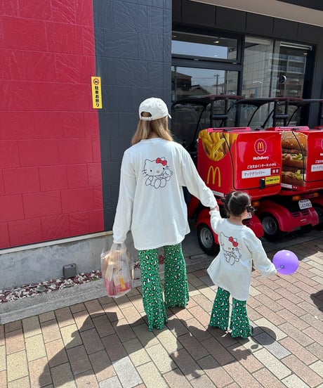 kitty backprint long tee -ＭＯＭ-