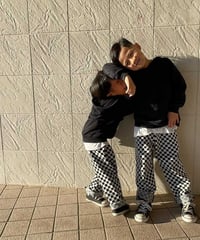 【Melia. original】checker "straight" pants -junior-